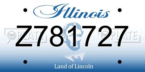 Z781727 Illinois License Plate
