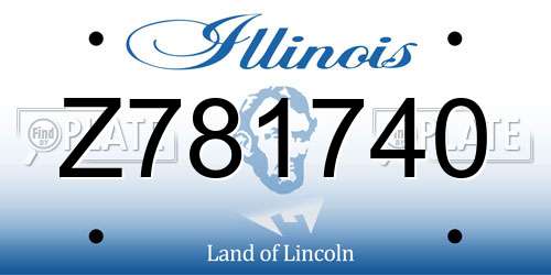 Z781740 Illinois License Plate