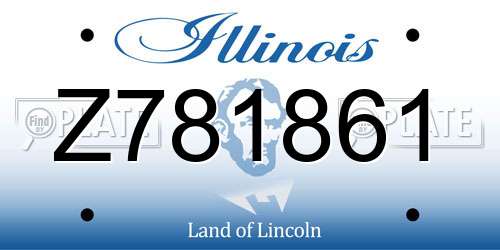 Z781861 Illinois License Plate