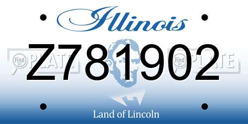 Z781902 Illinois License Plate