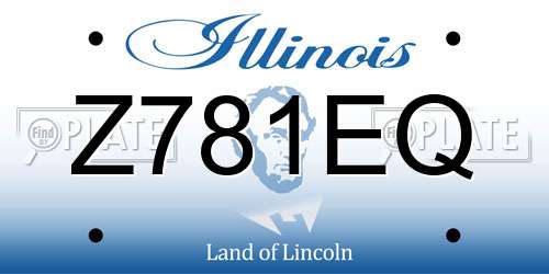 Z781EQ Illinois License Plate