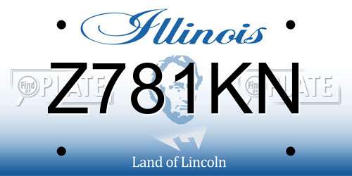 Z781KN Illinois License Plate