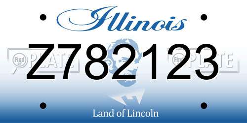 Z782123 Illinois License Plate