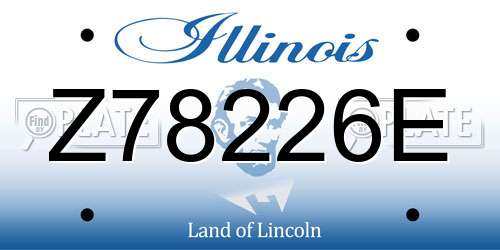 Z78226E Illinois License Plate