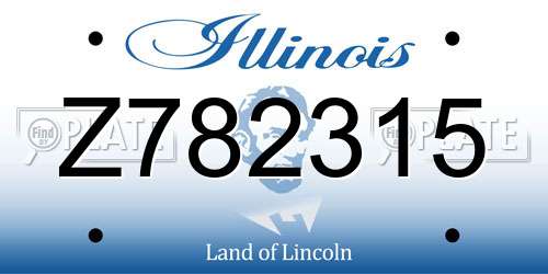 Z782315 Illinois License Plate