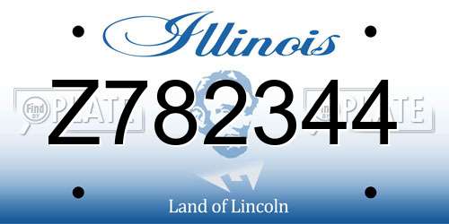 Z782344 Illinois License Plate