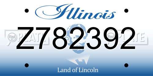 Z782392 Illinois License Plate