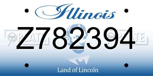 Z782394 Illinois License Plate