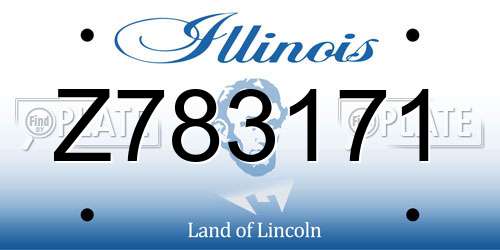 Z783171 Illinois License Plate