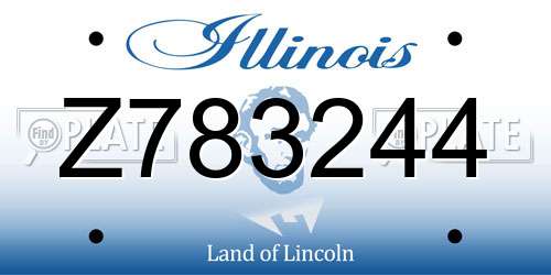 Z783244 Illinois License Plate