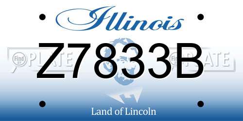 Z7833B Illinois License Plate
