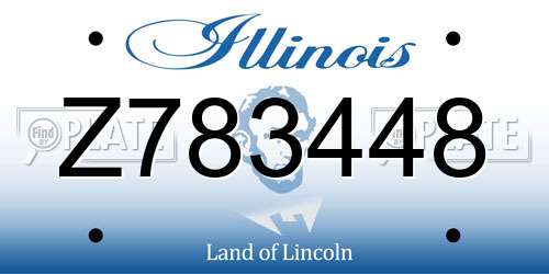 Z783448 Illinois License Plate