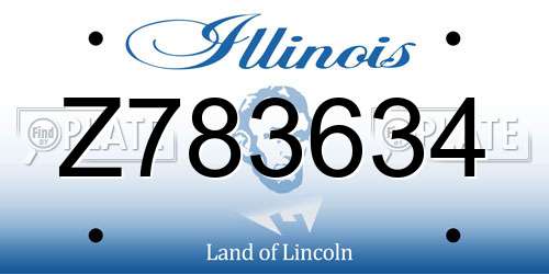 Z783634 Illinois License Plate
