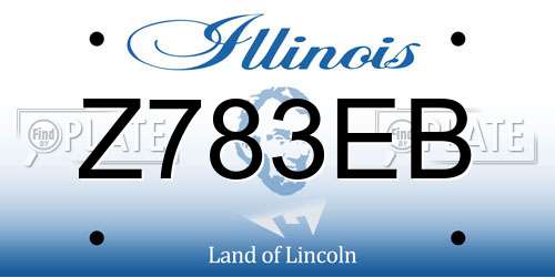 Z783EB Illinois License Plate