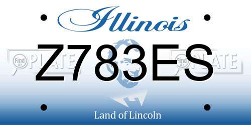 Z783ES Illinois License Plate