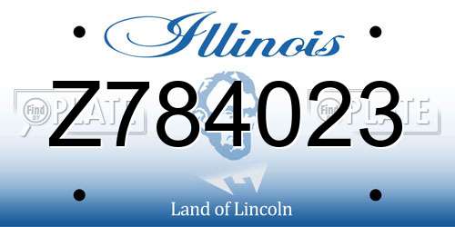 Z784023 Illinois License Plate