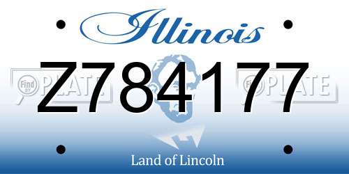 Z784177 Illinois License Plate