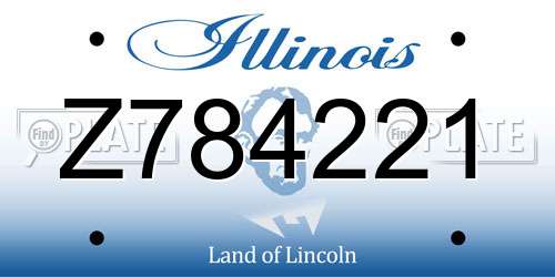 Z784221 Illinois License Plate