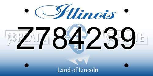 Z784239 Illinois License Plate