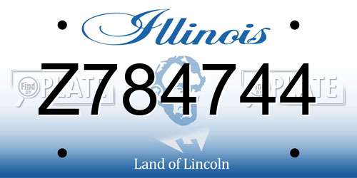 Z784744 Illinois License Plate