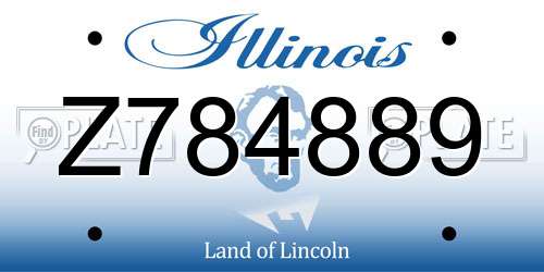 Z784889 Illinois License Plate