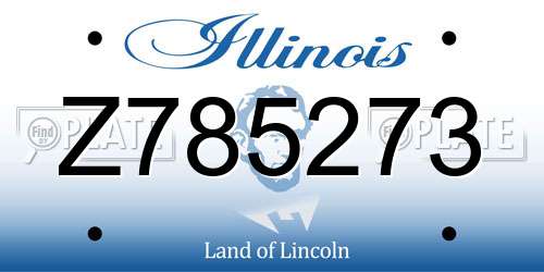 Z785273 Illinois License Plate