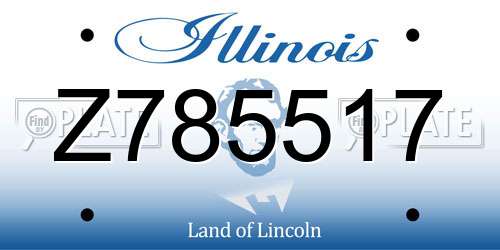 Z785517 Illinois License Plate