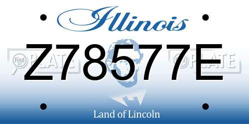 Z78577E Illinois License Plate