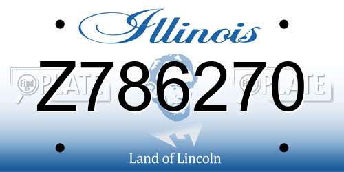 Z786270 Illinois License Plate