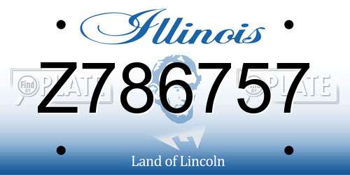 Z786757 Illinois License Plate