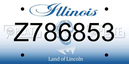 Z786853 Illinois License Plate