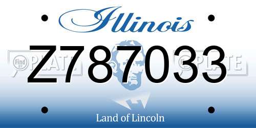 Z787033 Illinois License Plate