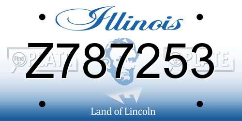 Z787253 Illinois License Plate