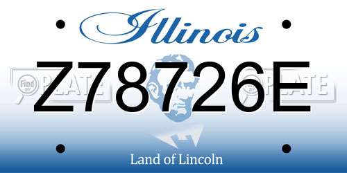 Z78726E Illinois License Plate