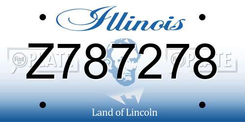 Z787278 Illinois License Plate