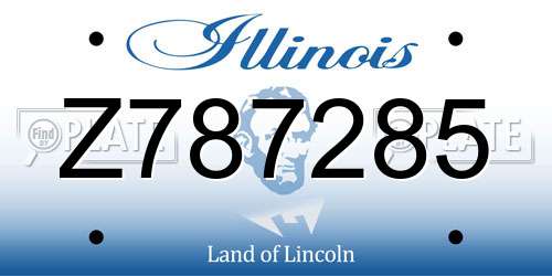 Z787285 Illinois License Plate