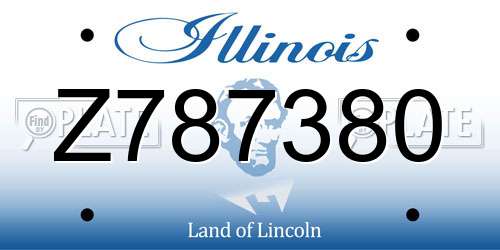 Z787380 Illinois License Plate