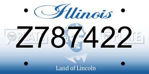 Z787422 Illinois License Plate