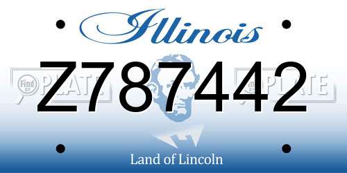 Z787442 Illinois License Plate