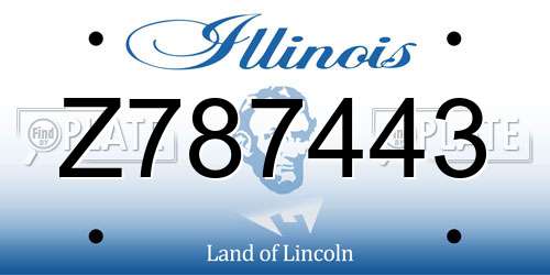 Z787443 Illinois License Plate