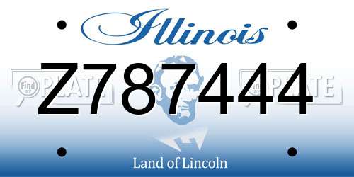 Z787444 Illinois License Plate