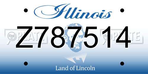 Z787514 Illinois License Plate