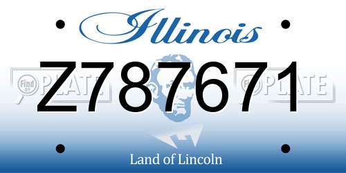 Z787671 Illinois License Plate