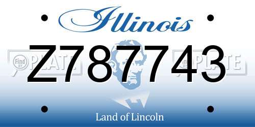 Z787743 Illinois License Plate