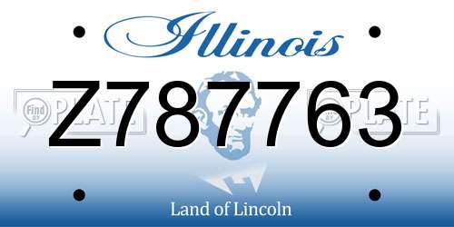 Z787763 Illinois License Plate