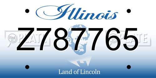 Z787765 Illinois License Plate