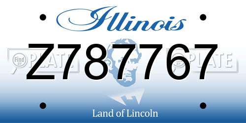 Z787767 Illinois License Plate