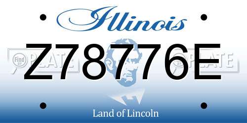 Z78776E Illinois License Plate