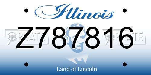 Z787816 Illinois License Plate