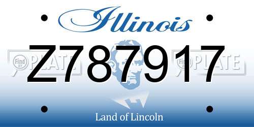 Z787917 Illinois License Plate
